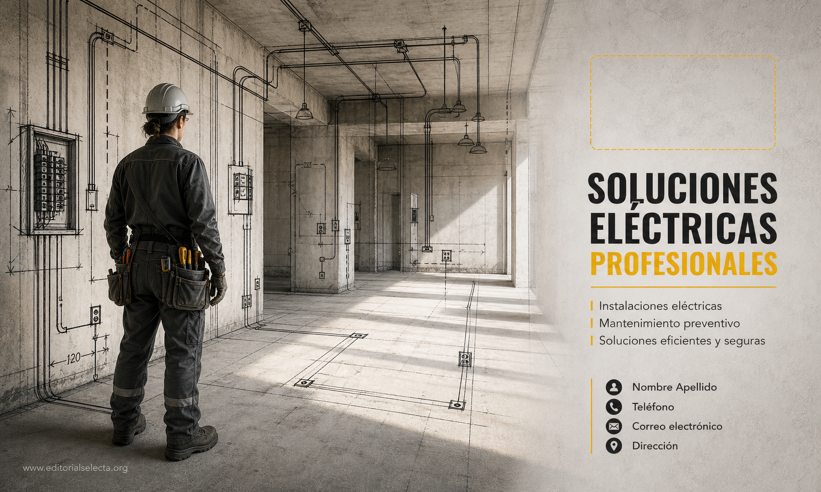 Tarjeta de Presentación Estándar · Electricistas (Frente)