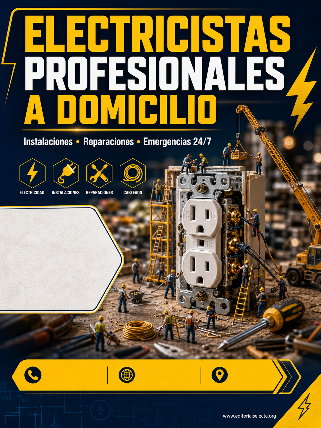 Yard Sign · Electricistas (Frente)