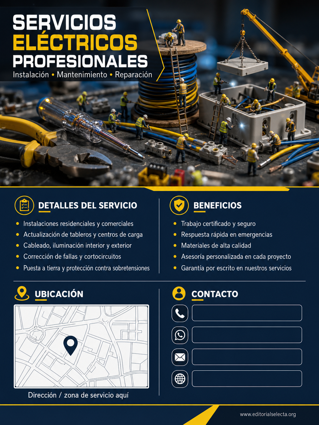 Yard Sign · Electricistas (Frente) 2