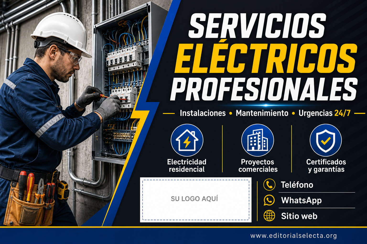 Yard Sign · Electricistas (Frente)