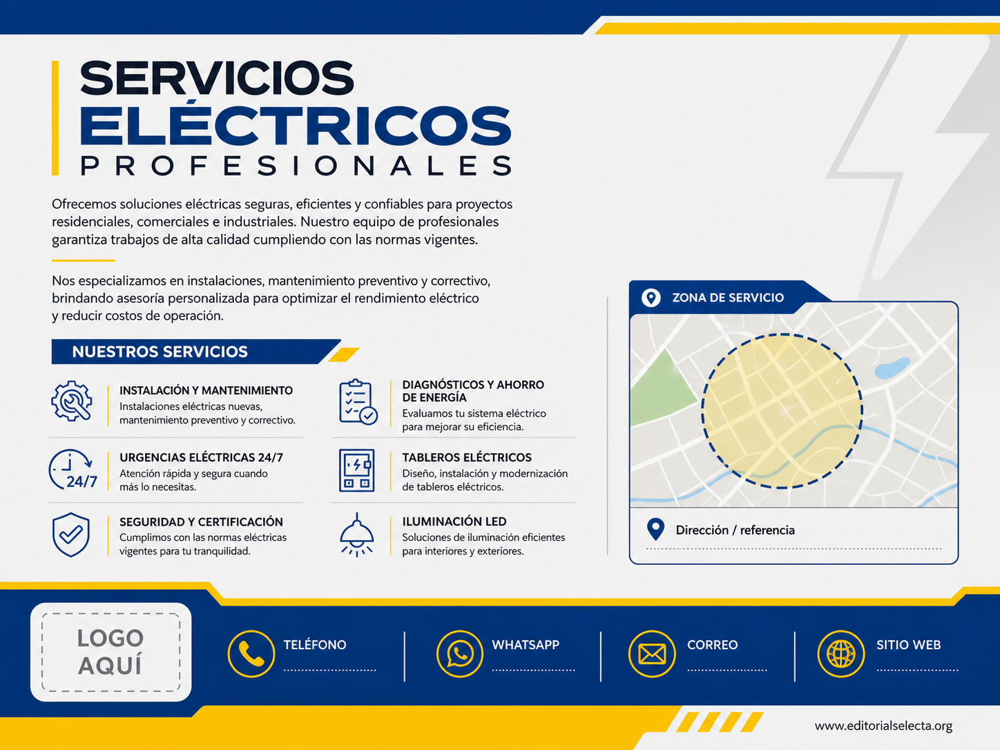 Yard Sign · Electricistas (Frente) 2