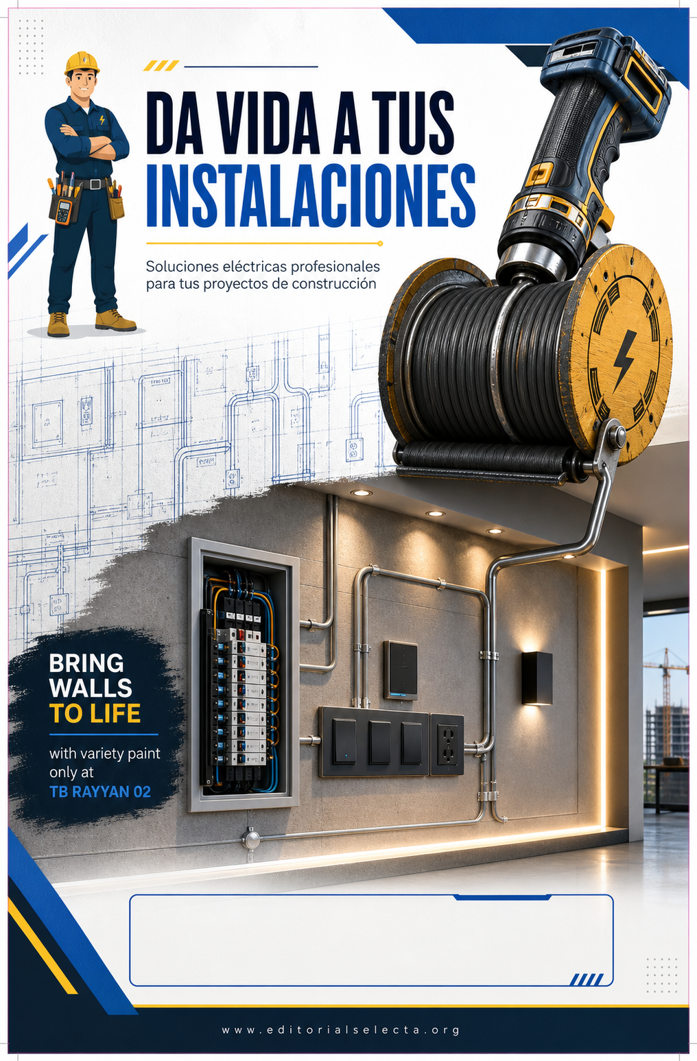 Flyer Media Carta · Electricistas (Frente)