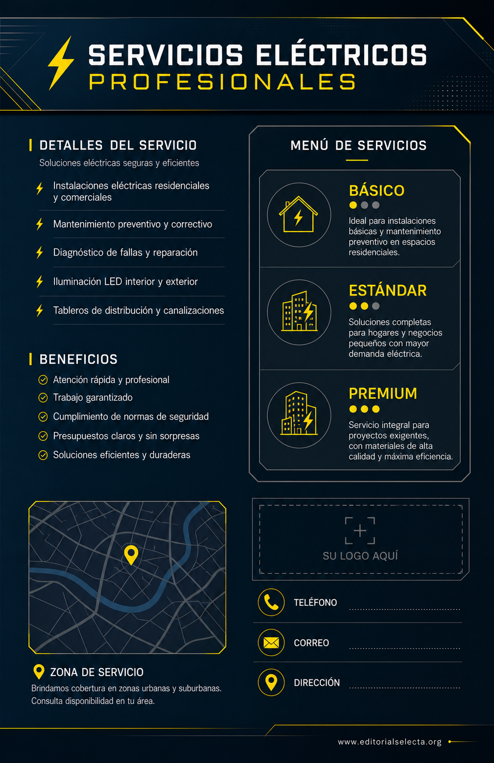 Flyer Media Carta · Electricistas (Frente) 2