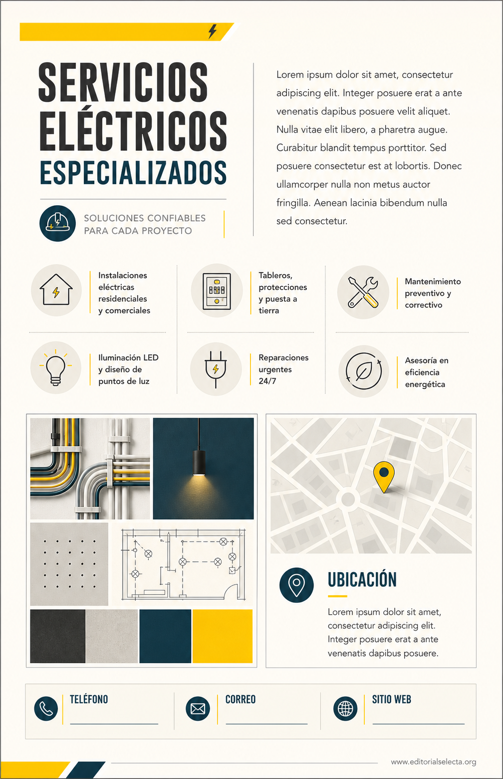Flyer Media Carta · Electricistas (Frente) 2