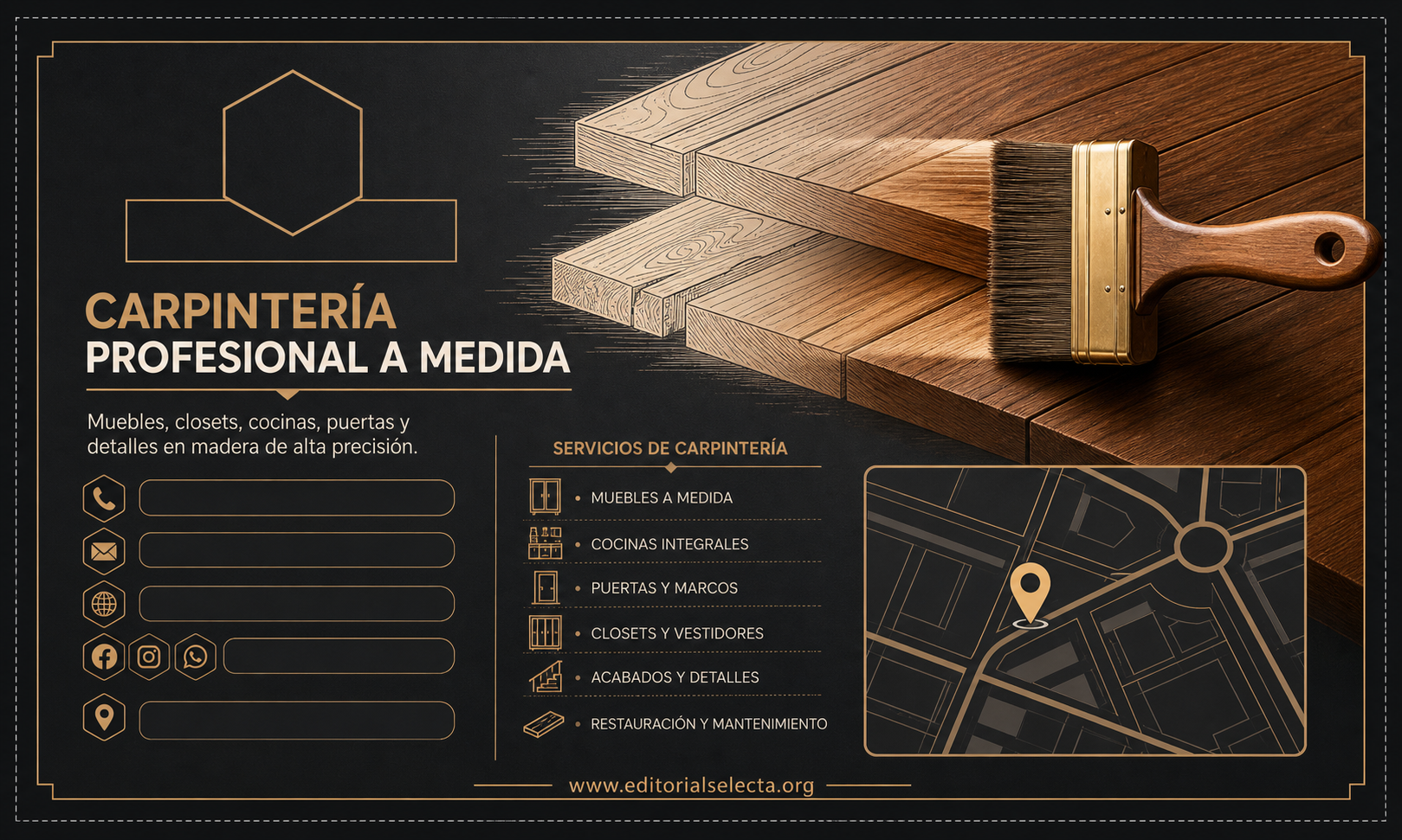 Tarjeta de Presentación Estándar · Carpinteros (Frente) 2