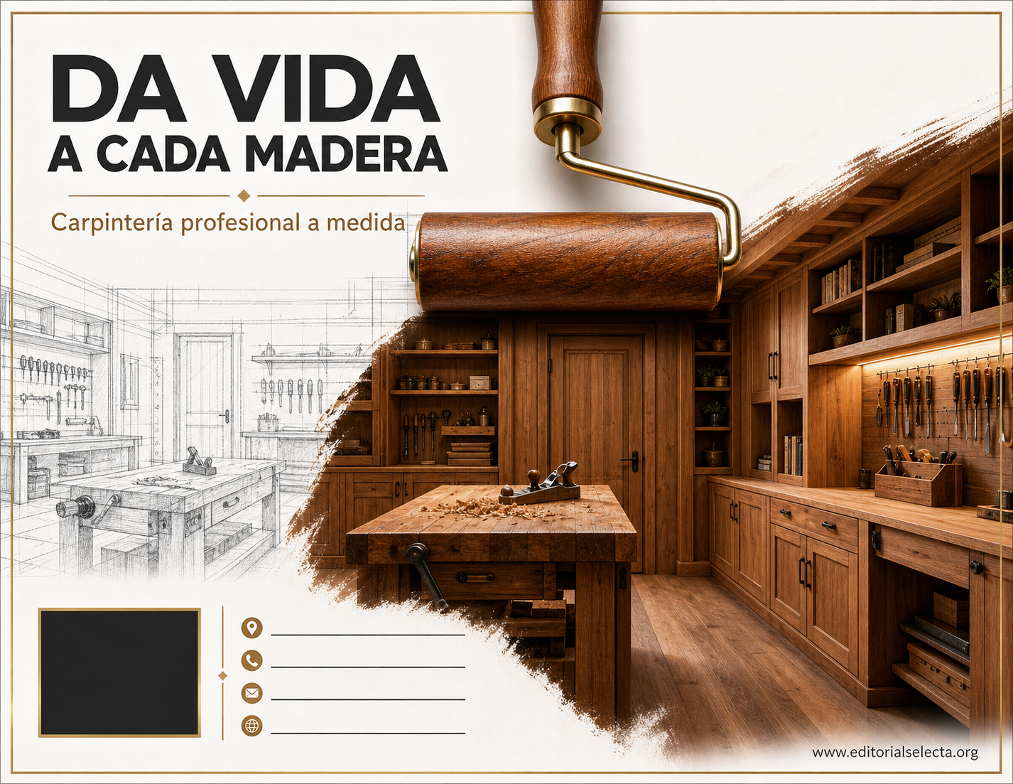 Flyer Media Carta · Carpinteros (Frente)