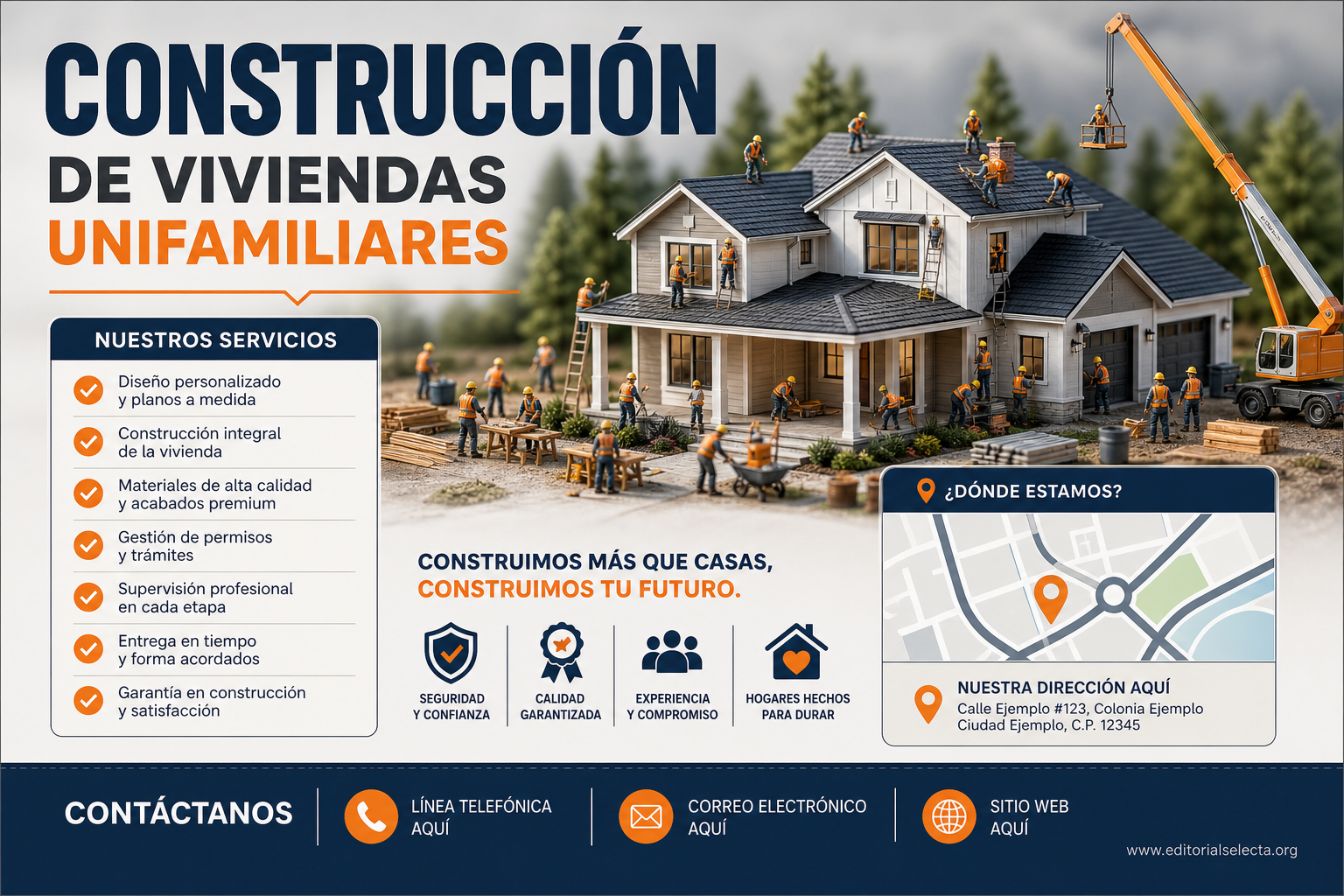Yard Sign · Residencial: Construcción de viviendas, casas unifamiliares, (Reverso)