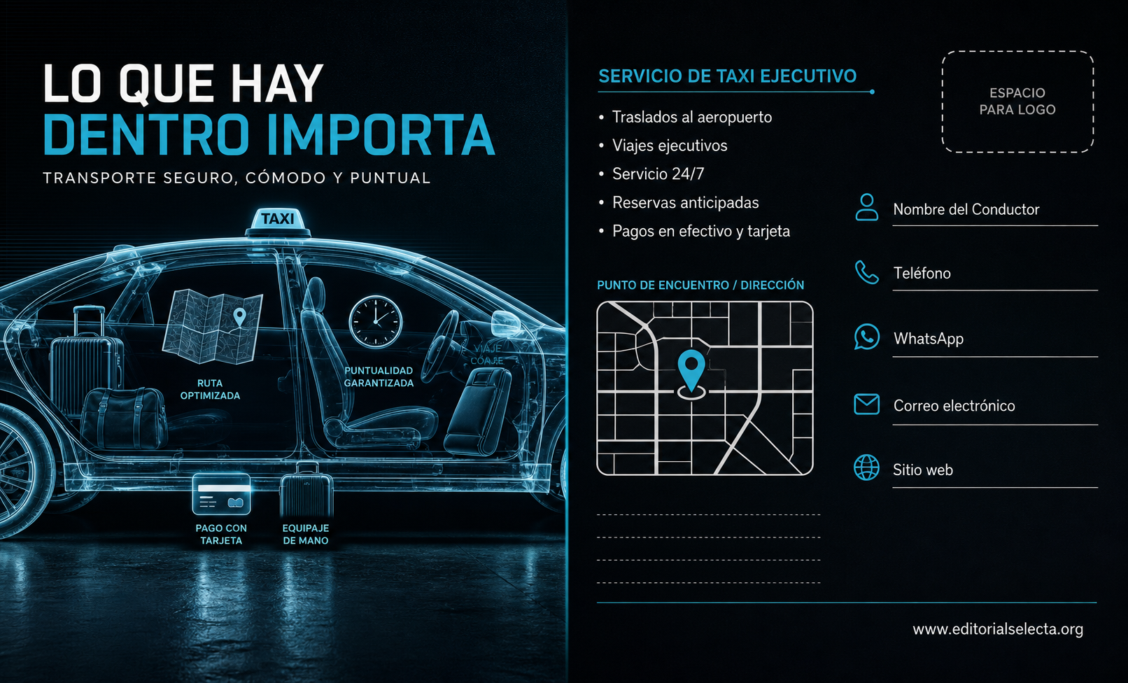 Tarjeta de Presentación Estándar · Taxista (Frente) 2