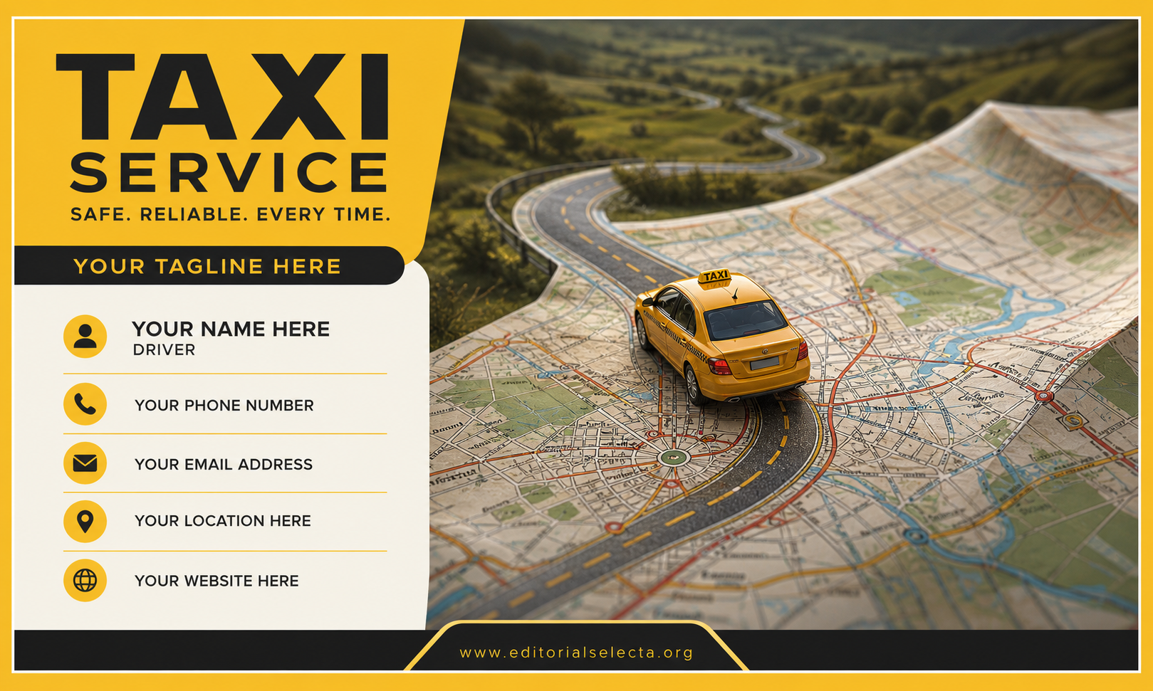 Tarjeta de Presentación Estándar · Taxista (Frente)
