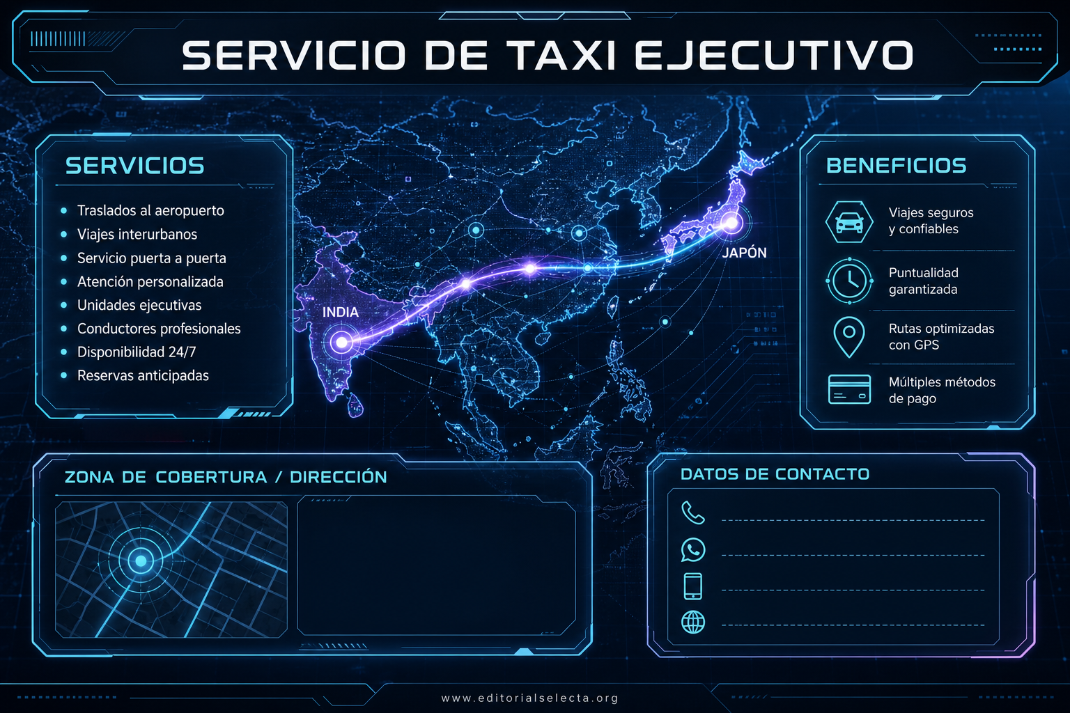 Tarjeta de Presentación Estándar · Taxista (Frente) 2