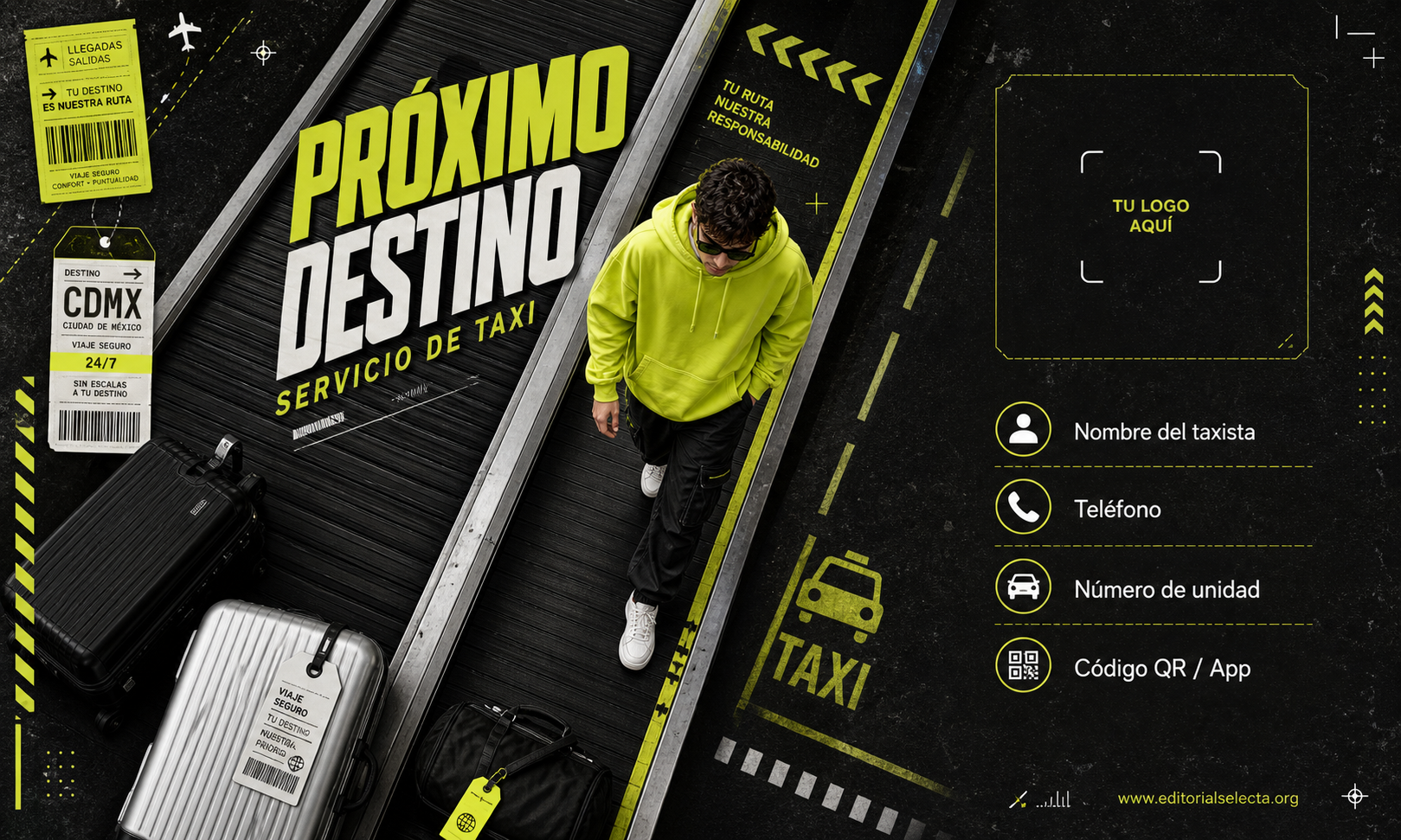 Tarjeta de Presentación Estándar · Taxista (Frente)