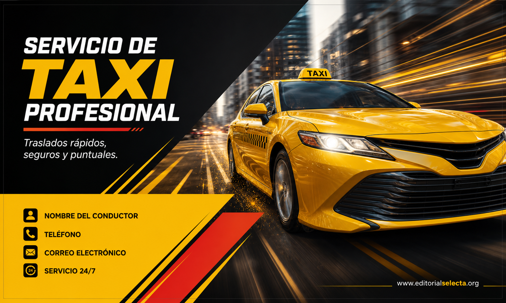Tarjeta de Presentación Estándar · Taxista (Frente)