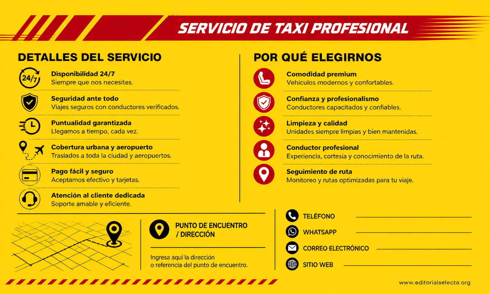 Tarjeta de Presentación Estándar · Taxista (Frente) 2