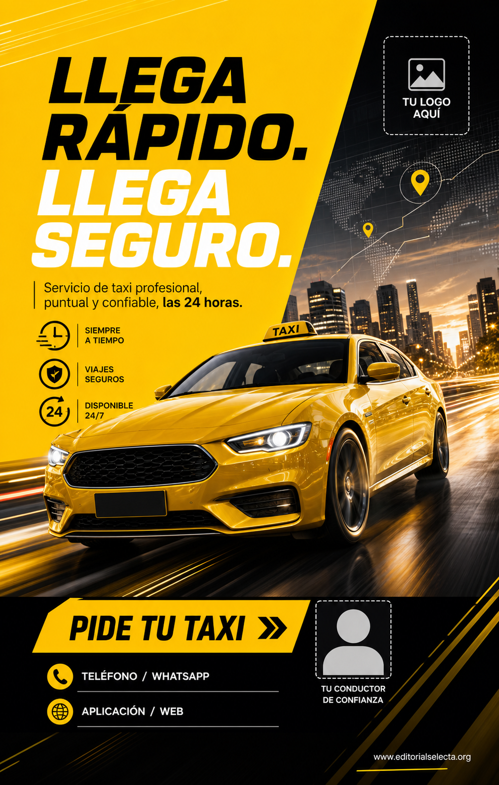 Flyer Media Carta · Taxista (Frente)