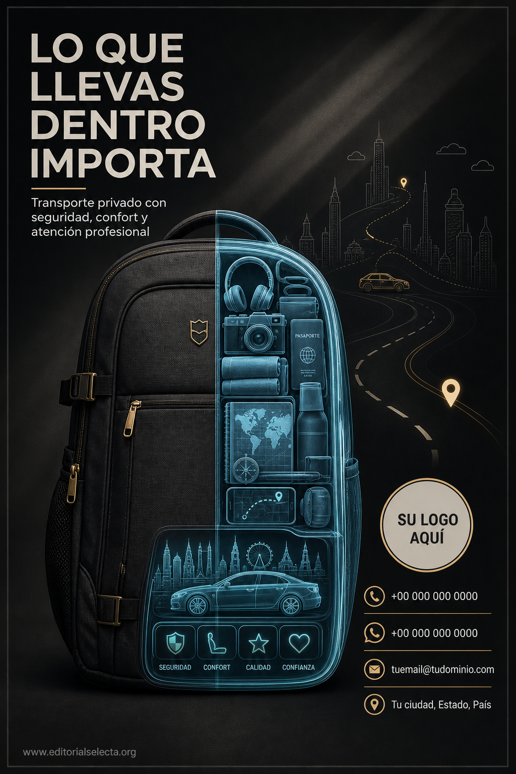 Tarjeta de Presentación Estándar · Uber (Frente)
