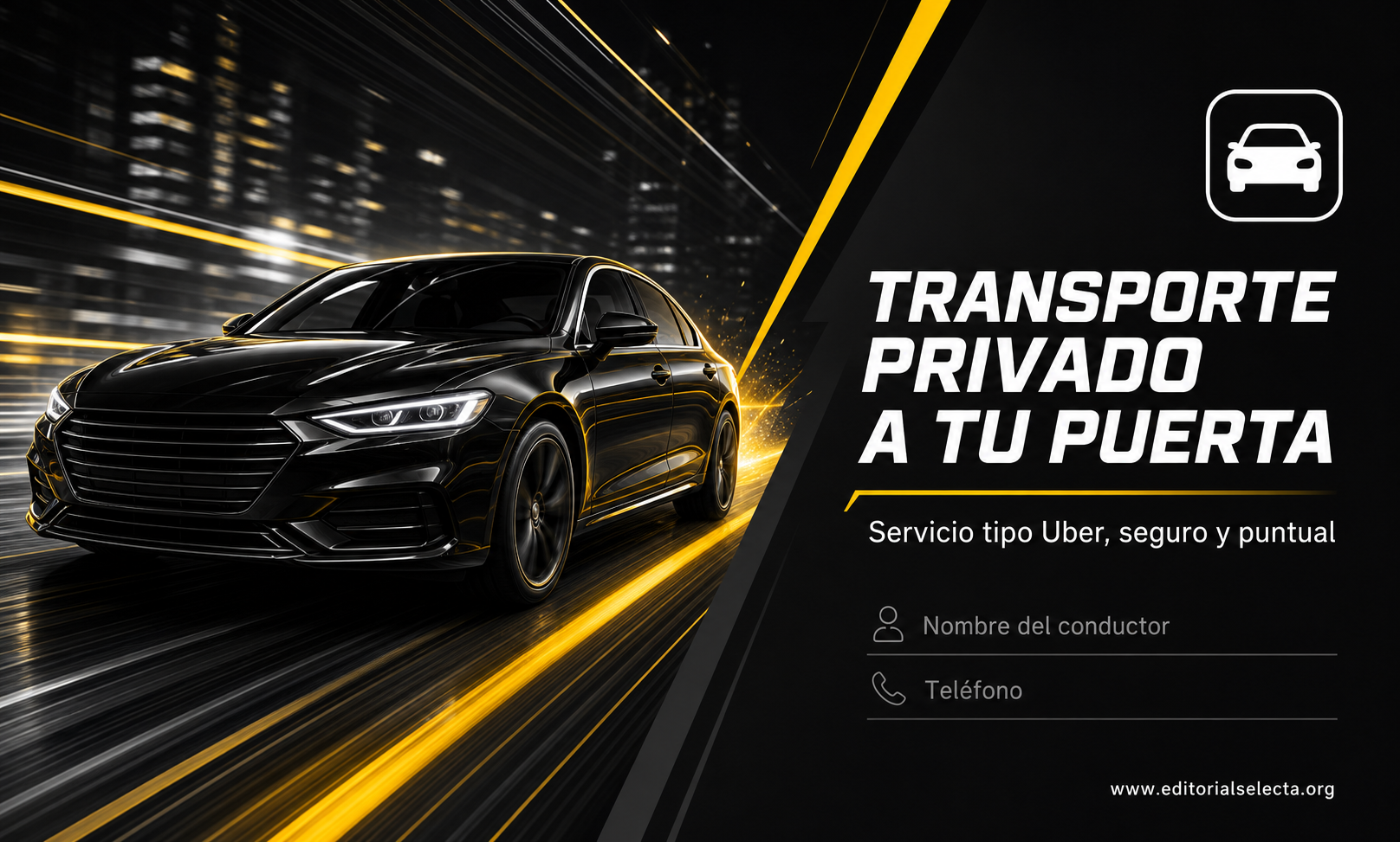 Tarjeta de Presentación Estándar · Uber (Frente)