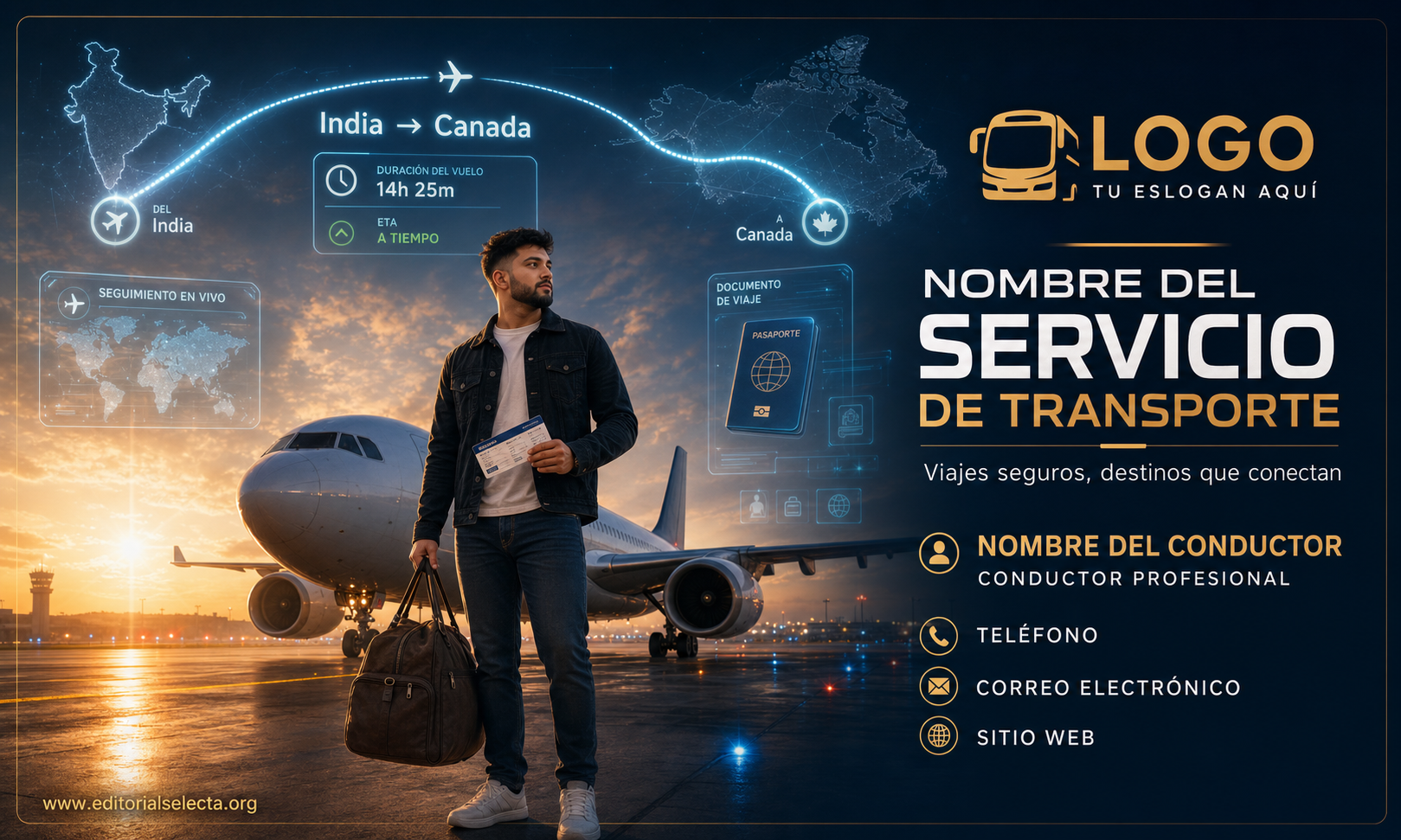 Tarjeta de Presentación Estándar · Bus (Frente)