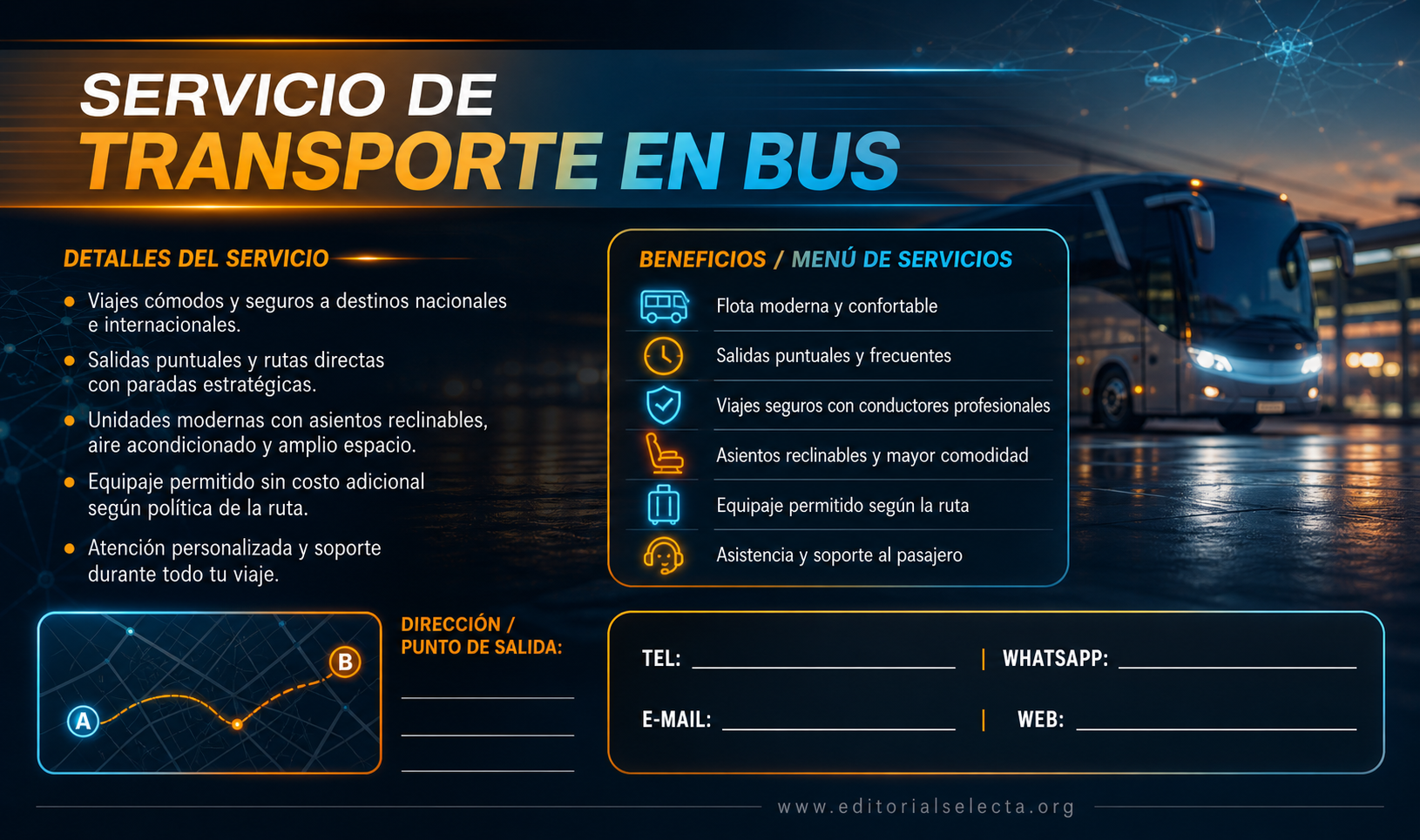 Tarjeta de Presentación Estándar · Bus (Frente) 2