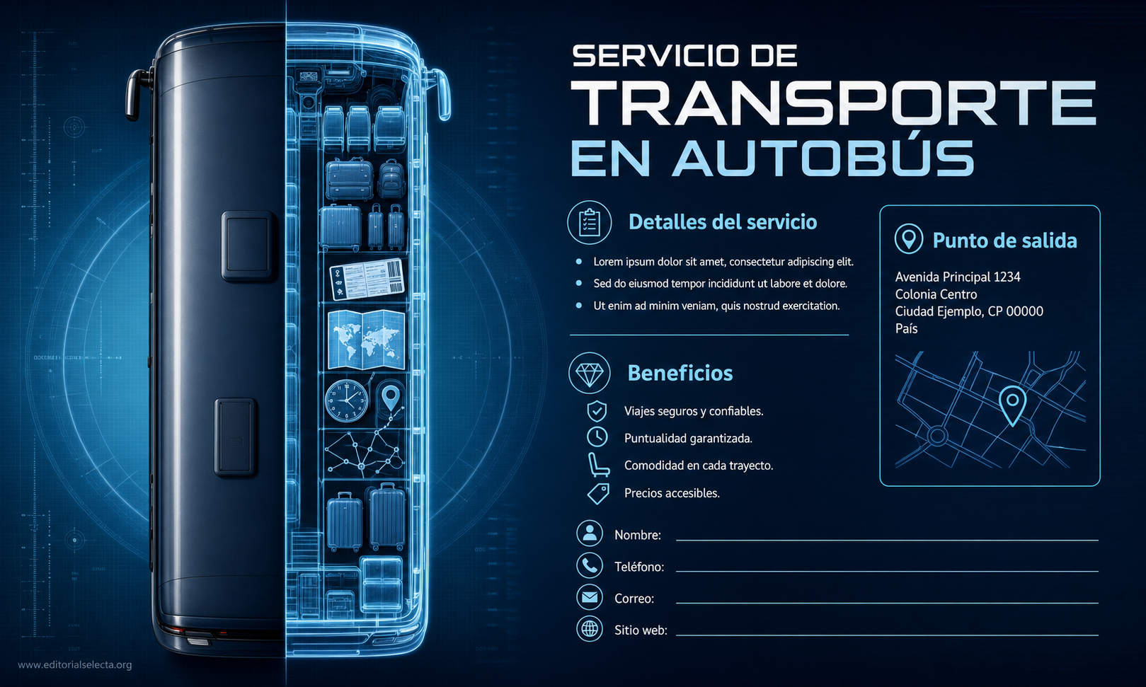 Tarjeta de Presentación Estándar · Bus (Frente) 2