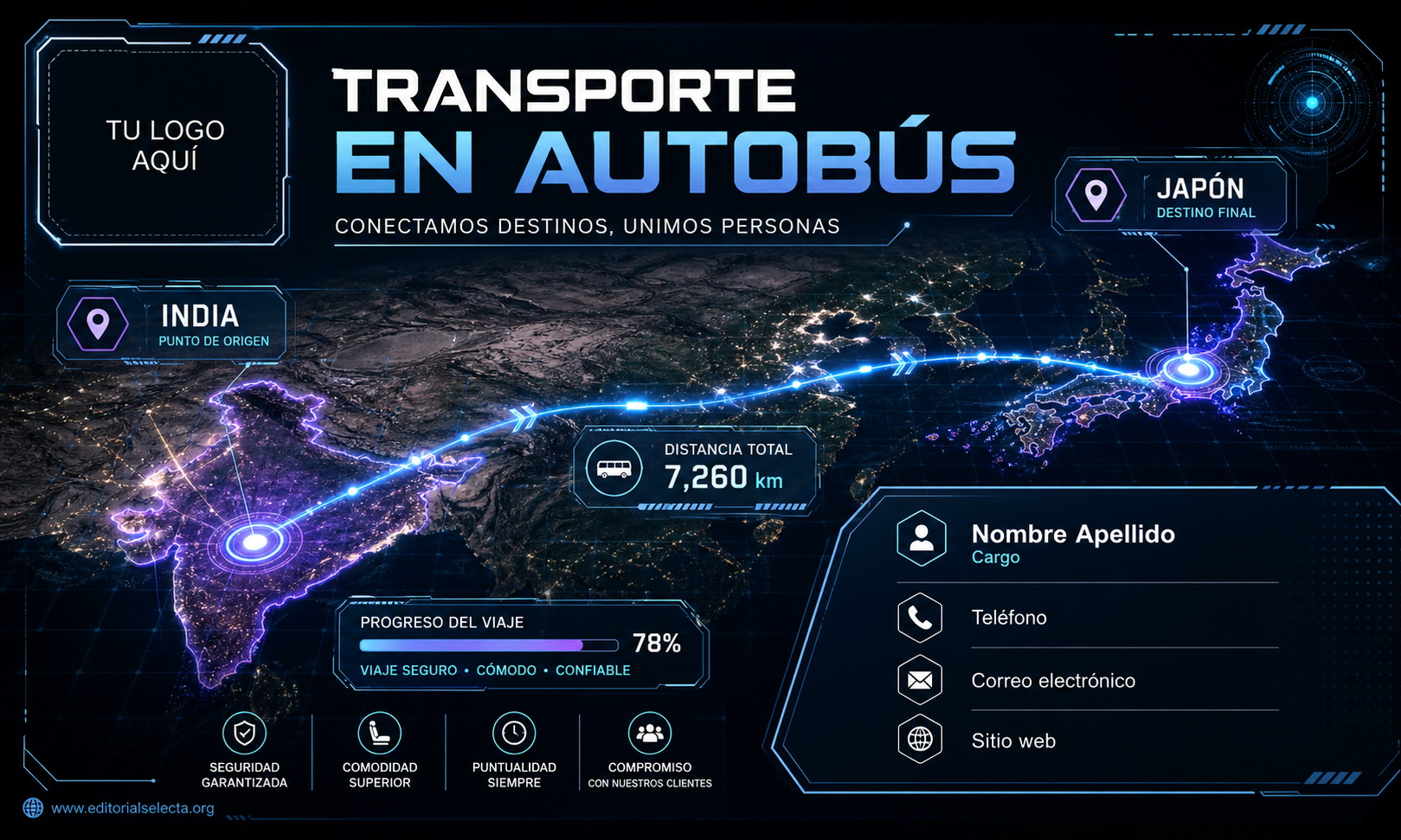 Tarjeta de Presentación Estándar · Bus (Frente)