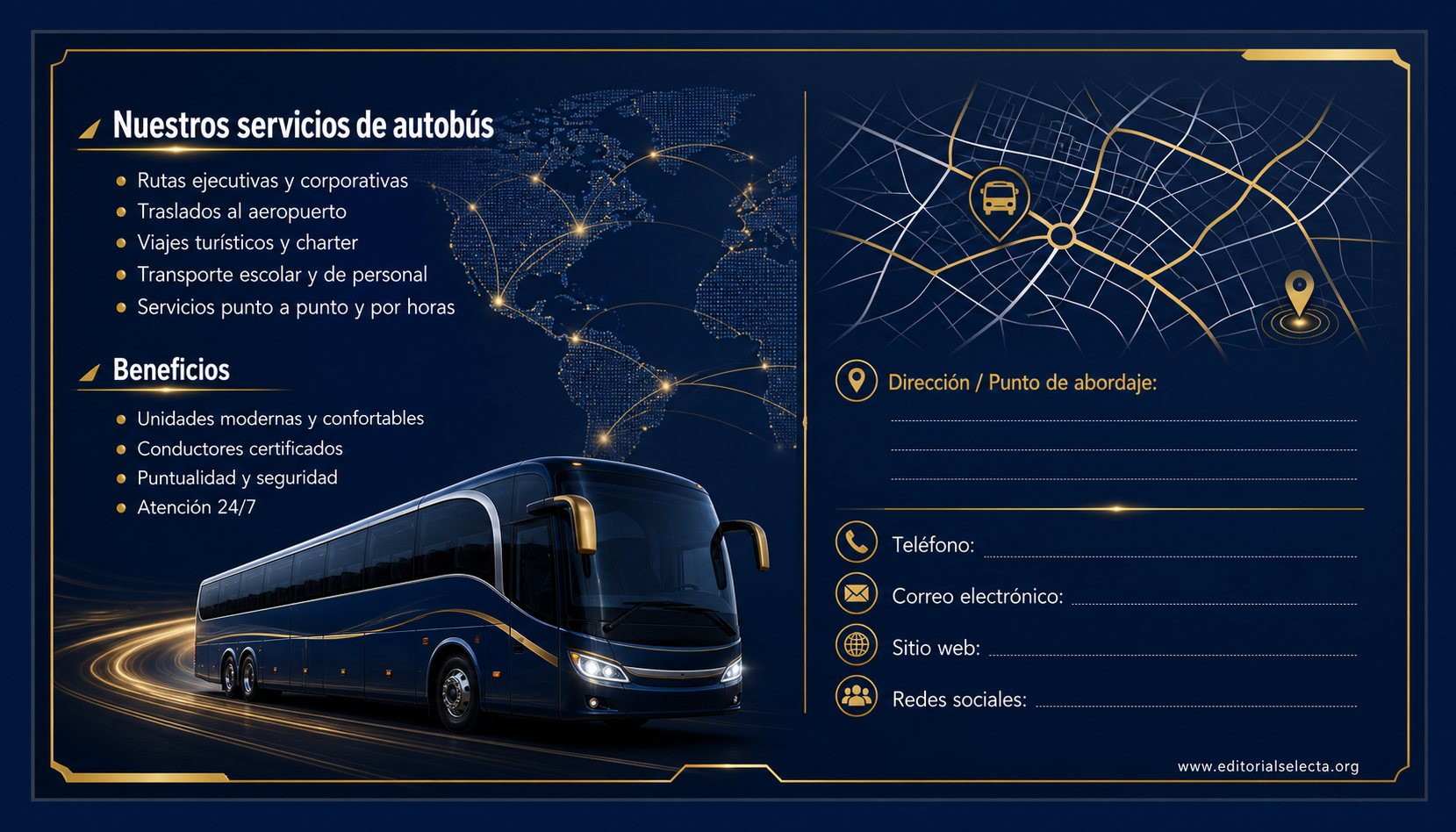 Tarjeta de Presentación Estándar · Bus (Frente) 2