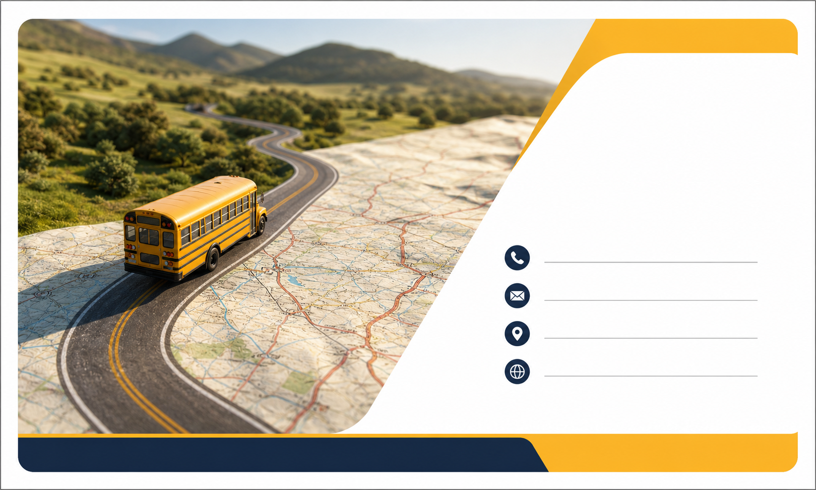 Tarjeta de Presentación Estándar · Bus escolar (Frente)