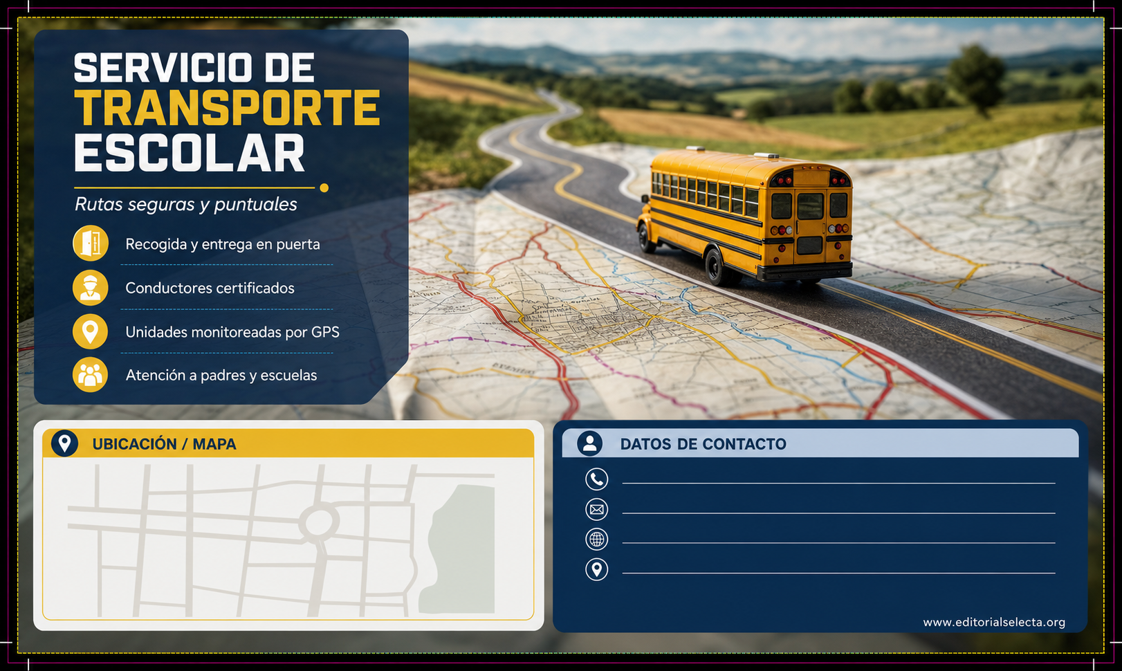 Tarjeta de Presentación Estándar · Bus escolar (Frente) 2
