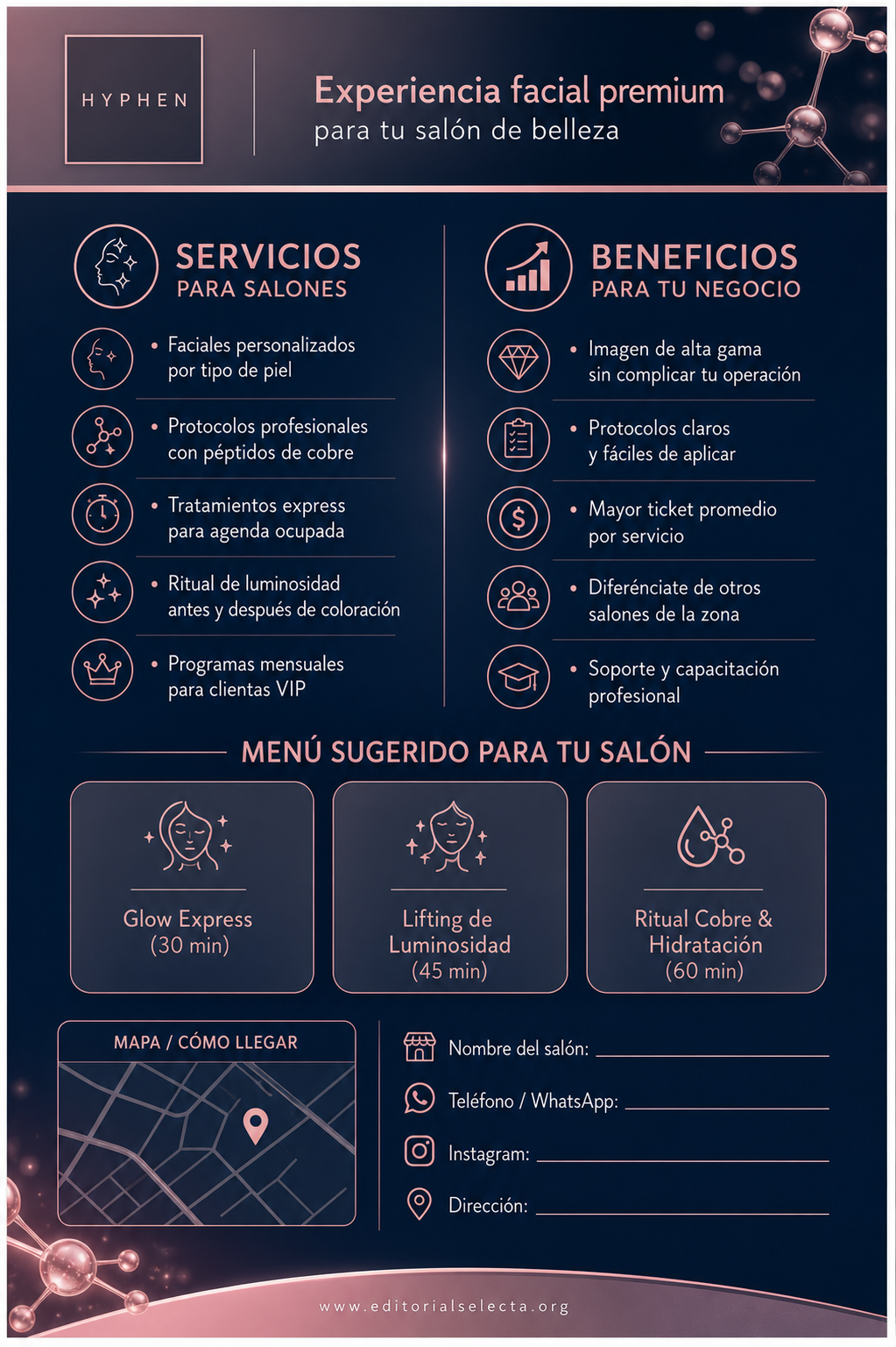 Flyer Media Carta · Salones de belleza (Frente) 2