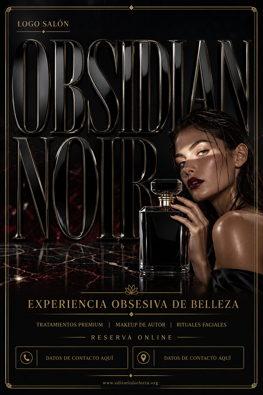 Flyer Media Carta · Salones de belleza (Frente)
