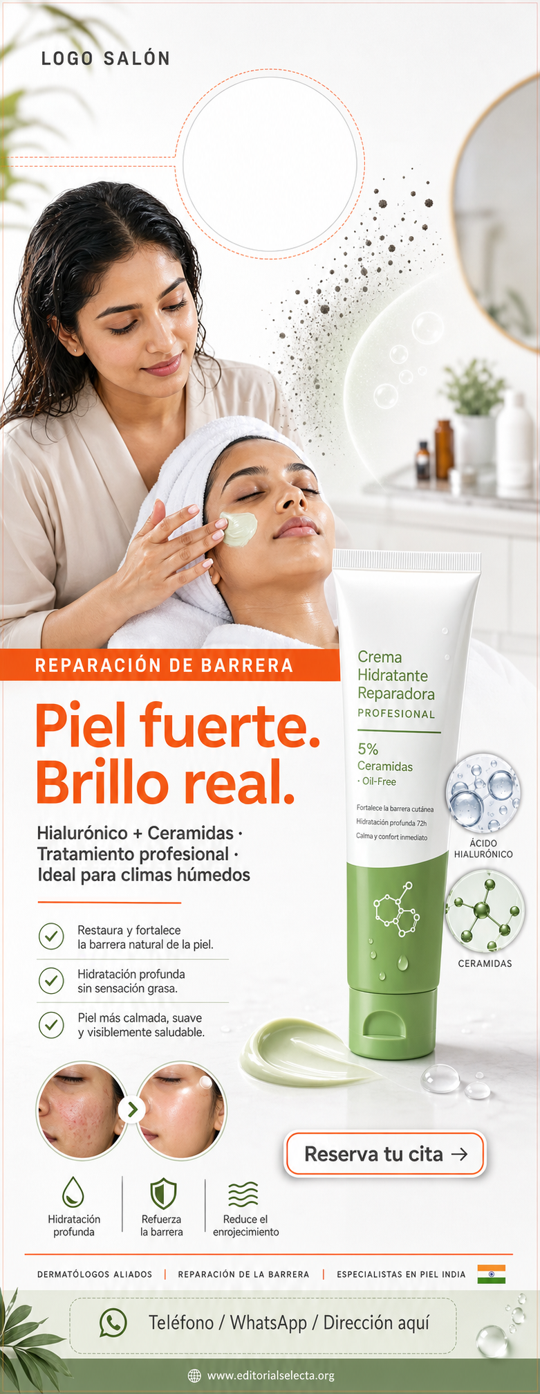 Door Hanger · Salones de belleza (Frente)