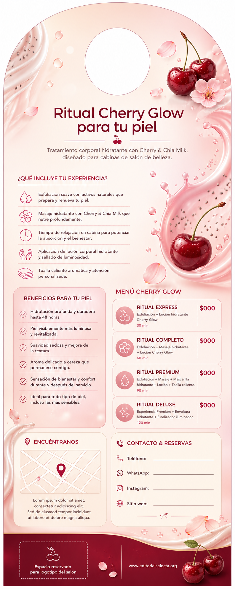 Door Hanger · Salones de belleza (Frente) 2