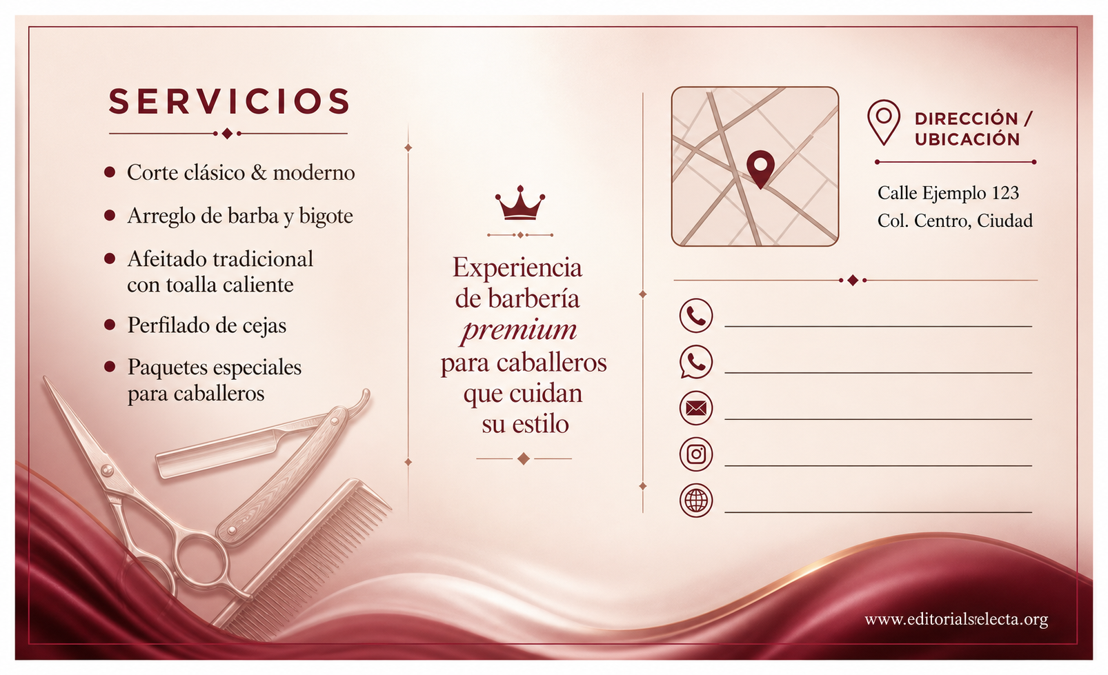 Tarjeta de Presentación Estándar · Barberías (Frente) 2