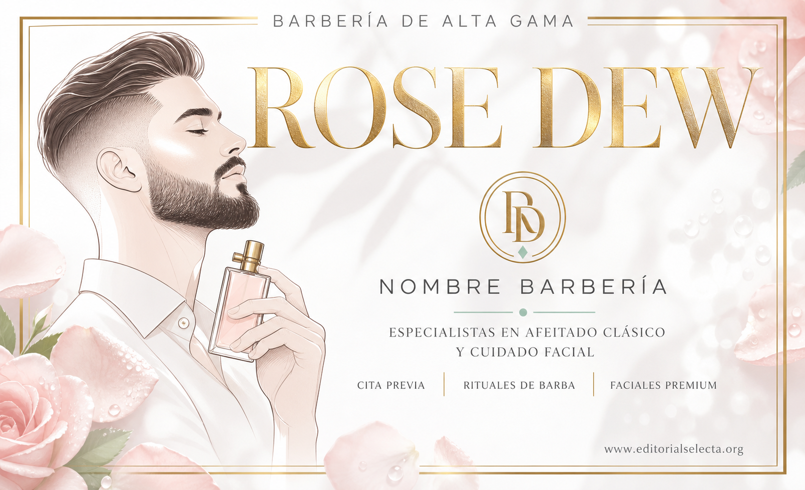 Tarjeta de Presentación Estándar · Barberías (Frente)