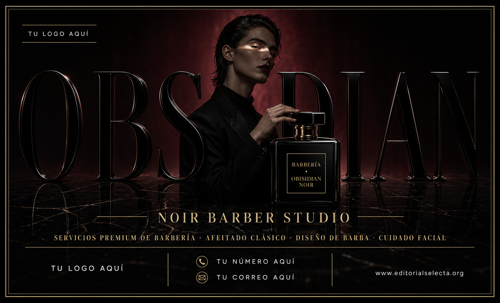 Tarjeta de Presentación Estándar · Barberías (Frente)
