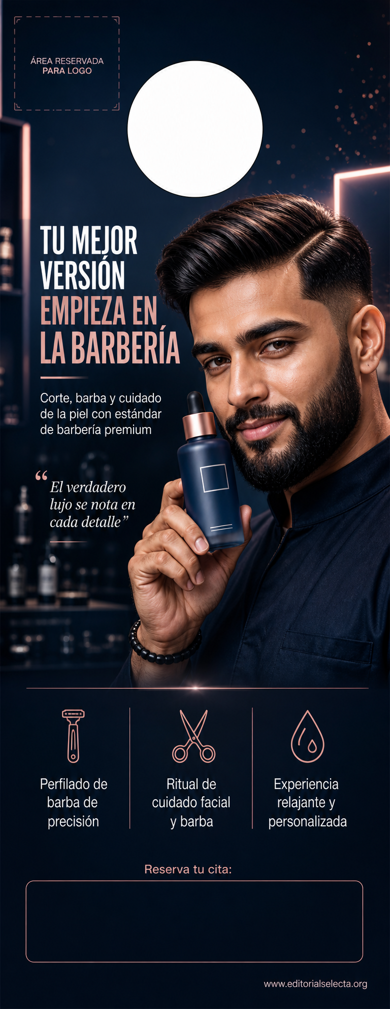 Door Hanger · Barberías (Frente)