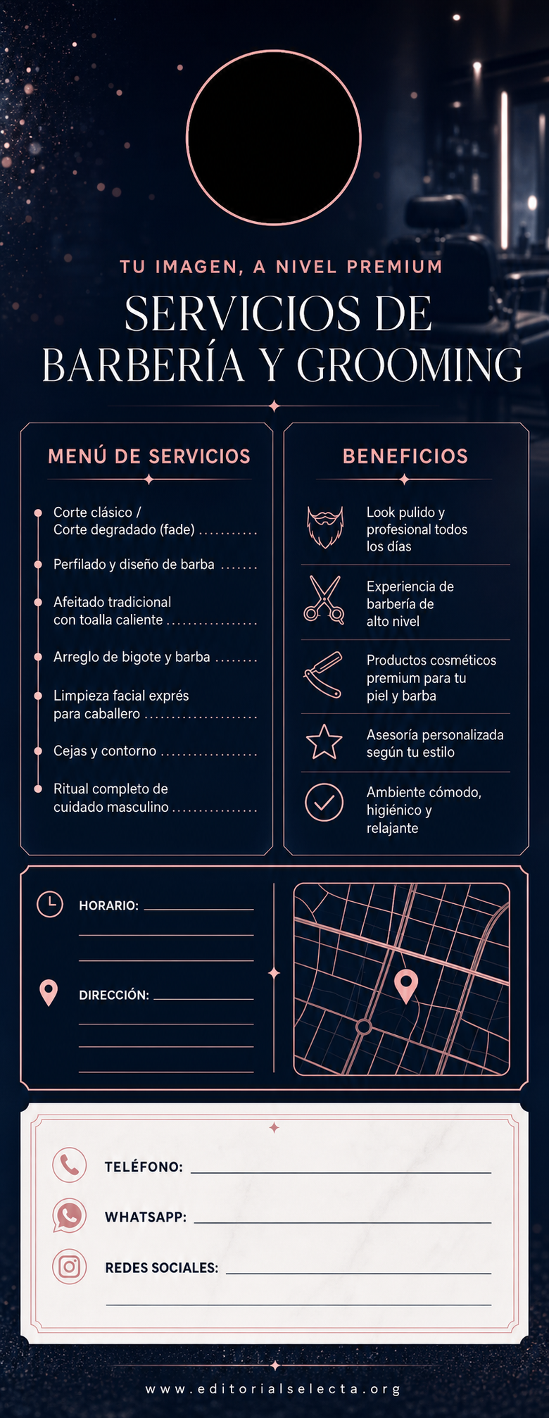 Door Hanger · Barberías (Frente) 2
