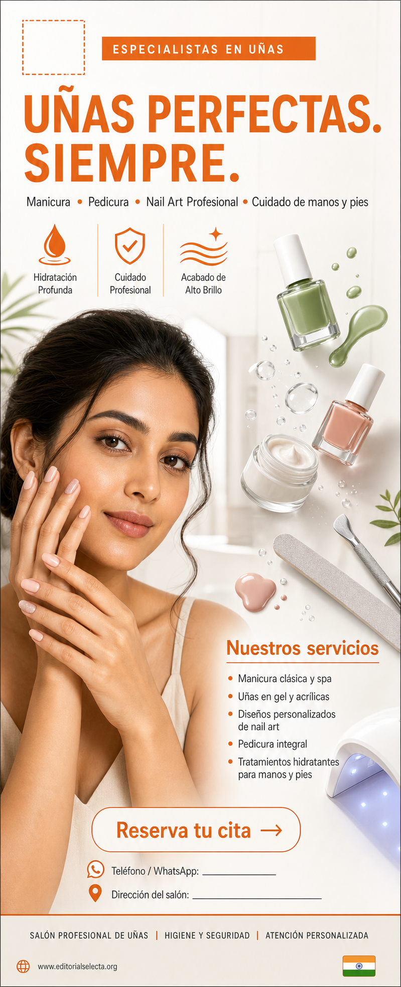 Banner Retráctil (Roll-Up) · Salón de uñas