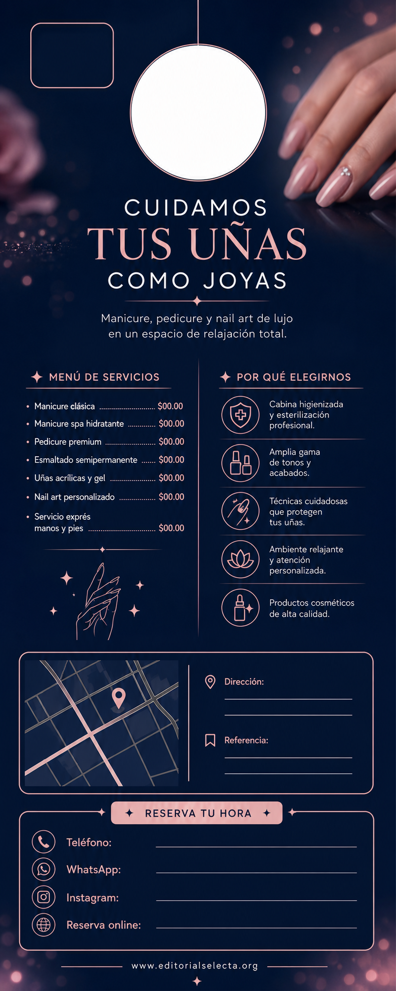 Door Hanger · Salón de uñas (Frente) 2