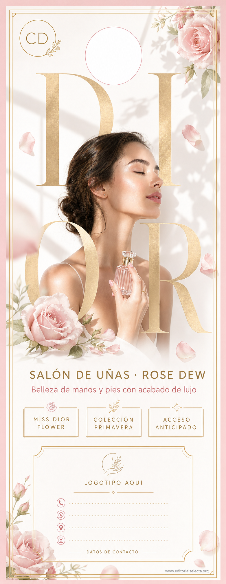 Door Hanger · Salón de uñas (Frente)