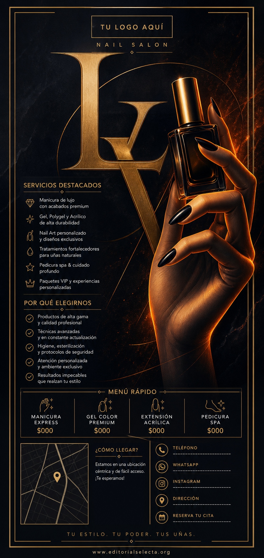 Door Hanger · Salón de uñas (Frente) 2