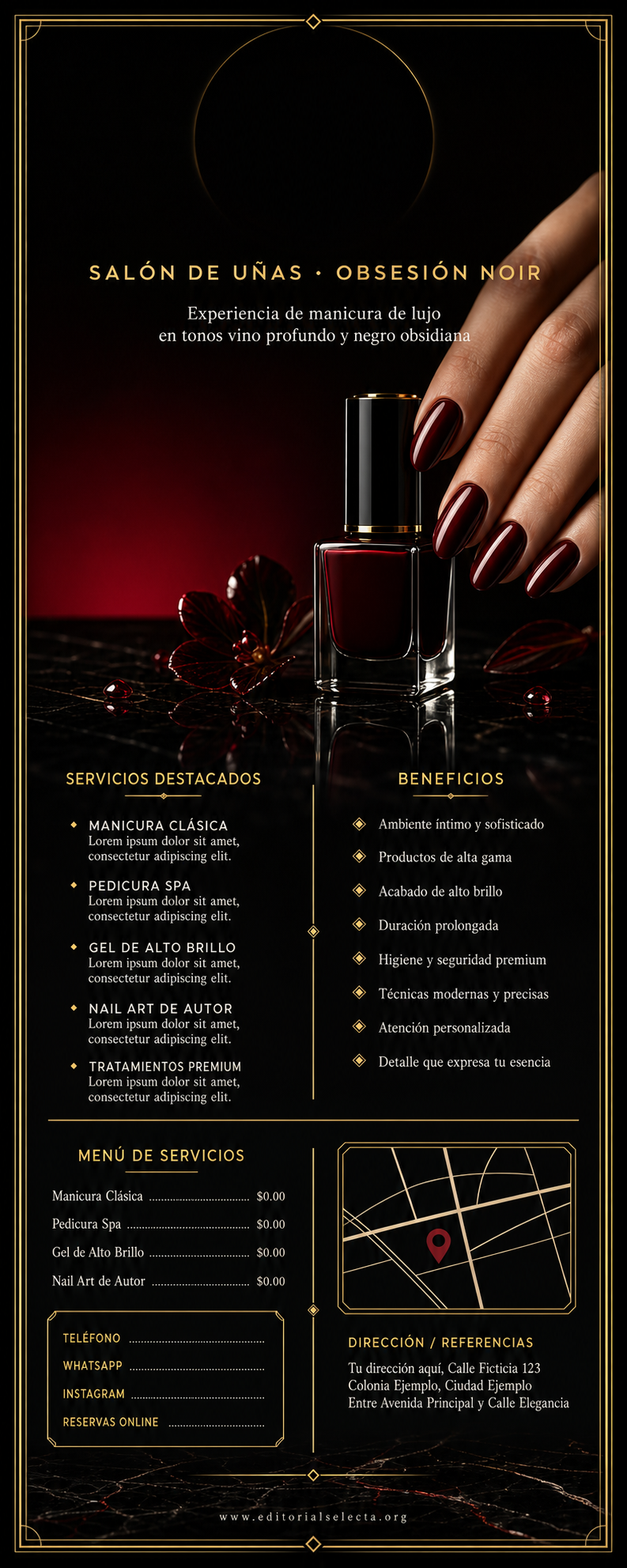 Door Hanger · Salón de uñas (Frente) 2