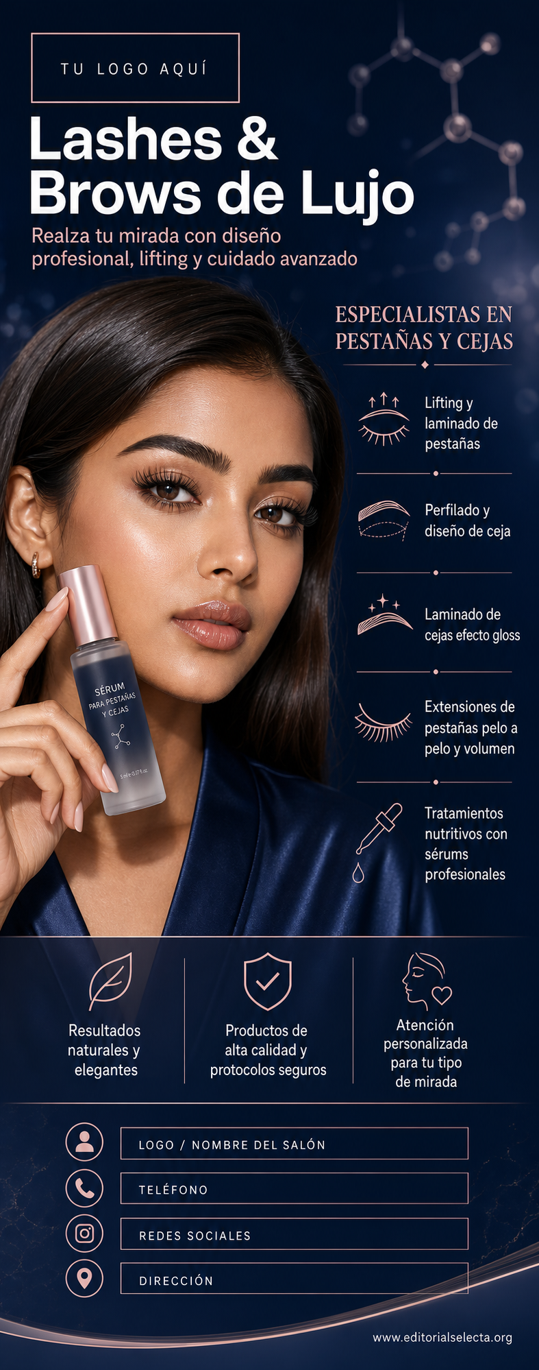 Banner Retráctil (Roll-Up) · Salón de pestañas y cejas