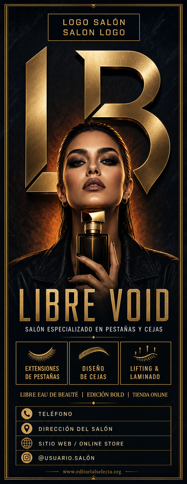 Banner Retráctil (Roll-Up) · Salón de pestañas y cejas