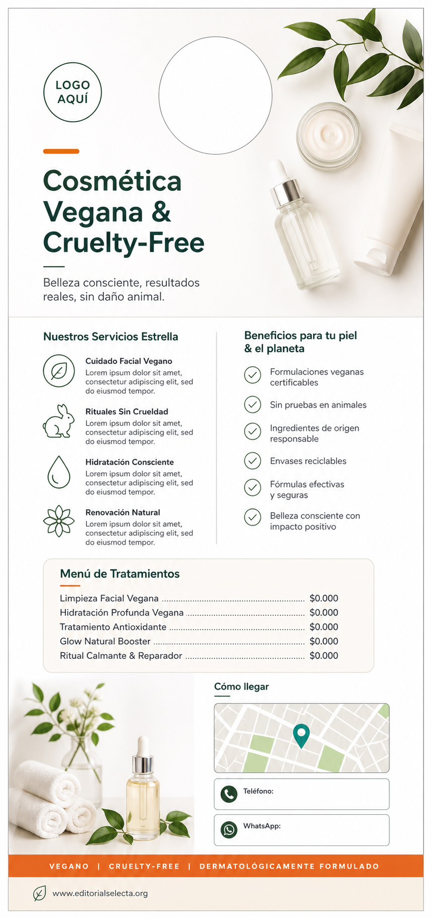 Door Hanger · Cosmética Vegana y Cruelty-Free: Marcas que garantizan la no (Reverso)
