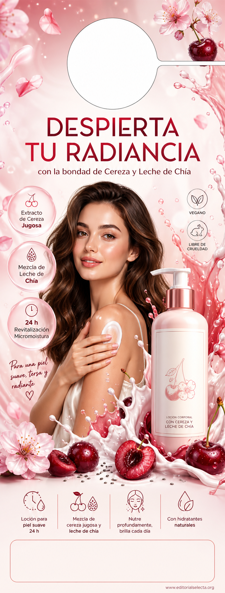 Door Hanger · Cosmética Vegana y Cruelty-Free: Marcas que garantizan la no (Frente)