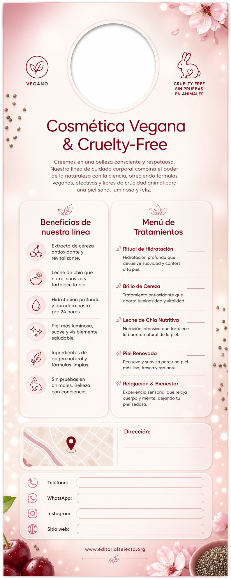Door Hanger · Cosmética Vegana y Cruelty-Free: Marcas que garantizan la no (Reverso)
