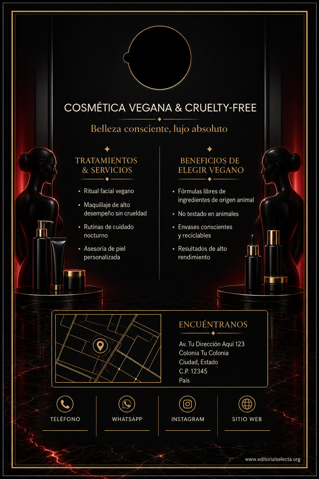 Door Hanger · Cosmética Vegana y Cruelty-Free: Marcas que garantizan la no (Reverso)