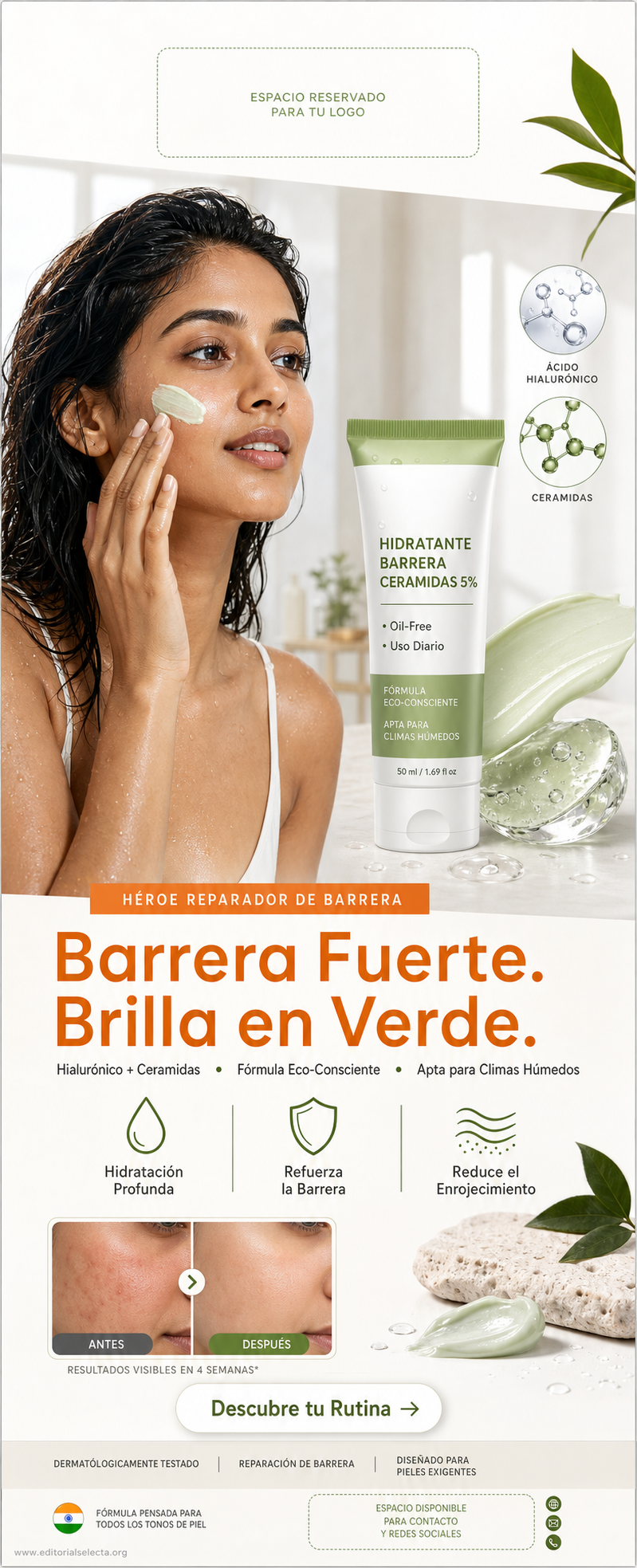 Banner Retráctil (Roll-Up) · Belleza Sostenible (Zero Waste): Enfoque ecológico que utili