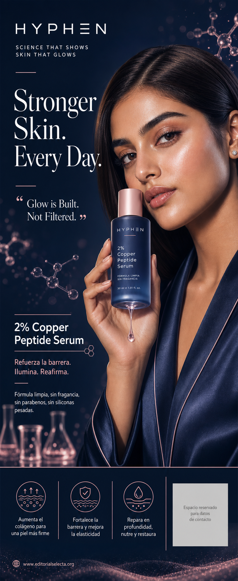 Banner Retráctil (Roll-Up) · Cosmética Clean (Limpia): Fórmulas transparentes que elimina