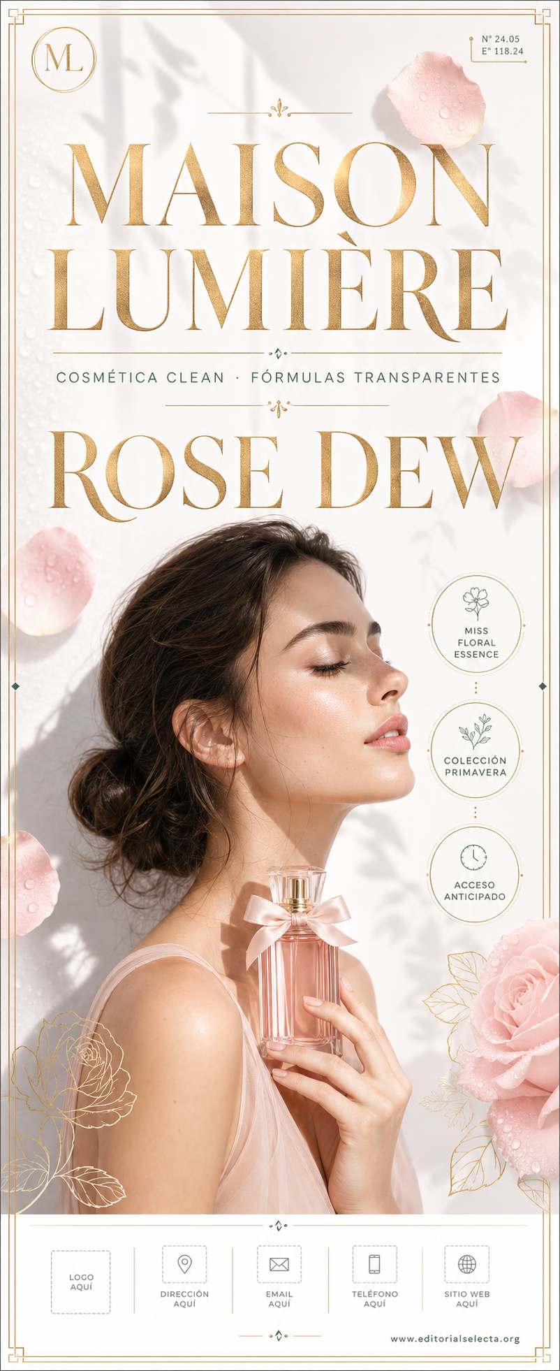 Banner Retráctil (Roll-Up) · Cosmética Clean (Limpia): Fórmulas transparentes que elimina